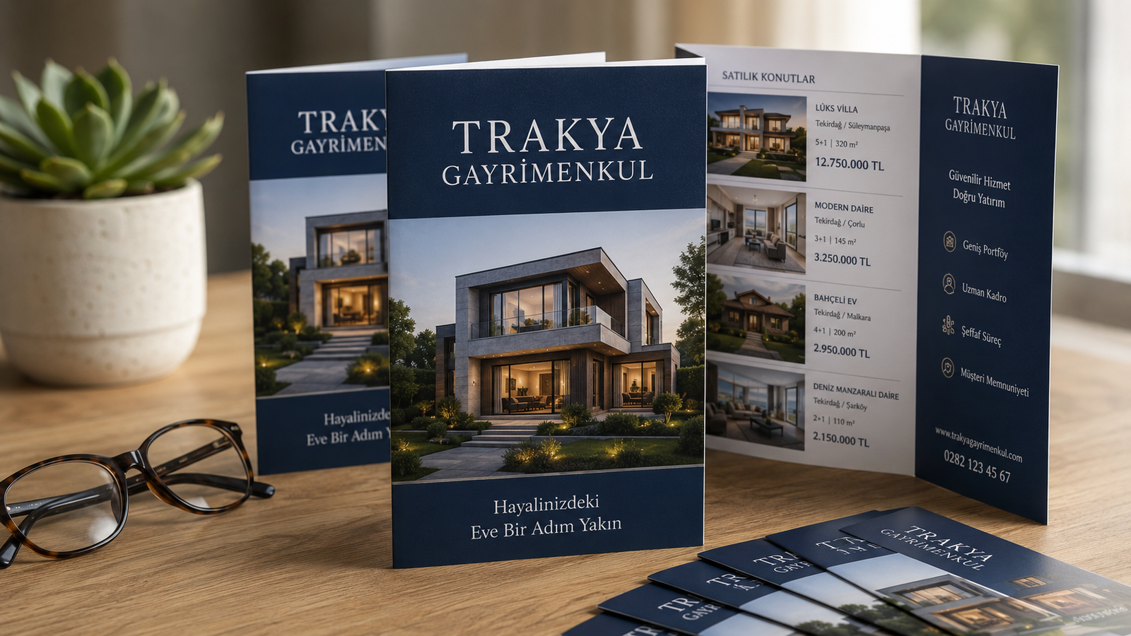keşan broşür baskı üç katlamalı premium broşür örnekleri Nova Reklam