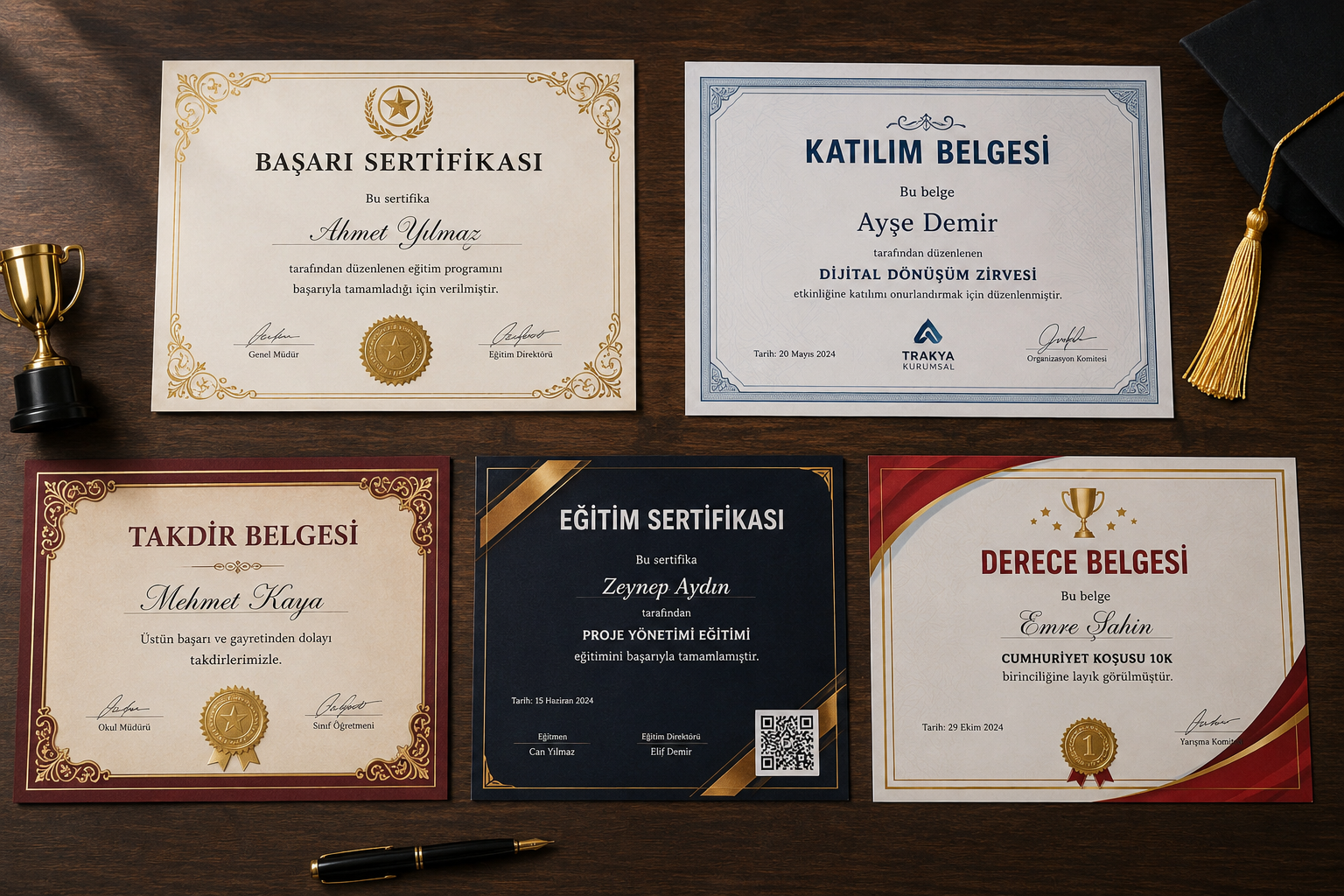 keşan sertifika baskı başarı katılım takdir belgesi örnekleri Nova Reklam