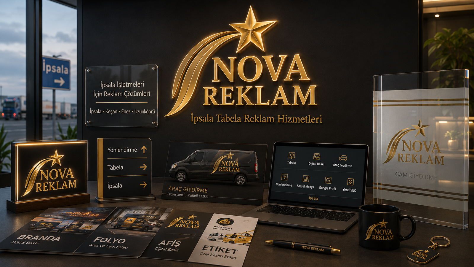 ipsala tabela reklam hizmetleri Nova Reklam tabela dijital baskı araç giydirme yönlendirme ve yerel görünürlük çözümleri